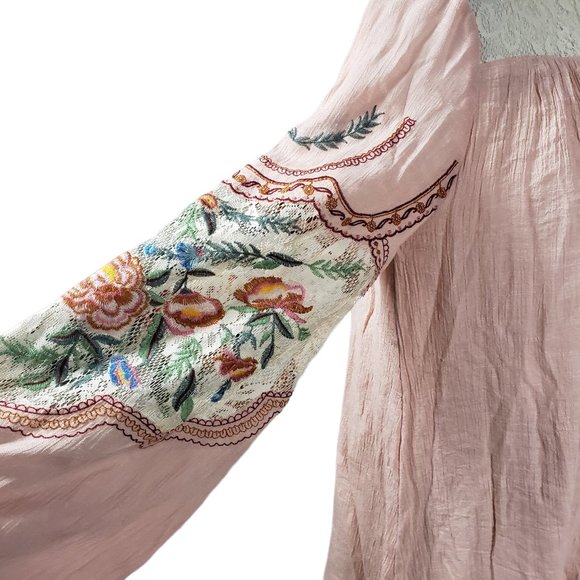 UMGEE USA Women's Small Light Pink Bohemian Short Dress - Gently Used - Picture 5 of 8